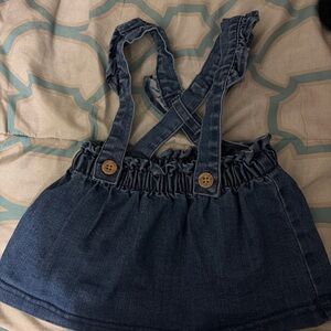 Carter's Blue Denim Skirt with Straps